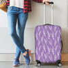 Floral Lavender Print Pattern Luggage Cover Protector-grizzshop