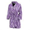 Floral Lavender Print Pattern Men Long Robe-grizzshop