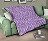 Floral Lavender Print Pattern Quilt-grizzshop