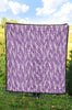 Floral Lavender Print Pattern Quilt-grizzshop