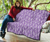 Floral Lavender Print Pattern Quilt-grizzshop