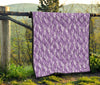 Floral Lavender Print Pattern Quilt-grizzshop