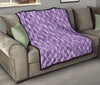 Floral Lavender Print Pattern Quilt-grizzshop