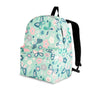 Floral Mint Butterfly Print Backpack-grizzshop