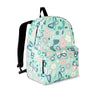 Floral Mint Butterfly Print Backpack-grizzshop