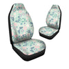 Floral Mint Butterfly Print Car Seat Covers-grizzshop