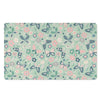 Floral Mint Butterfly Print Door Mat-grizzshop