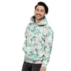 Floral Mint Butterfly Print Men's Hoodie-grizzshop