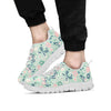 Floral Mint Butterfly Print Men's Sneakers-grizzshop