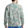 Floral Mint Butterfly Print Men's Sweatshirt-grizzshop