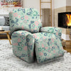 Floral Mint Butterfly Print Recliner Cover-grizzshop