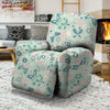 Floral Mint Butterfly Print Recliner Cover-grizzshop