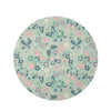 Floral Mint Butterfly Print Round Rug-grizzshop