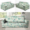 Floral Mint Butterfly Print Sofa Cover-grizzshop