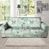 Floral Mint Butterfly Print Sofa Cover-grizzshop