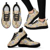 Floral Newspaper Pattern Print Black Sneaker Shoes For Men Women-grizzshop