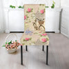 Floral Newspaper Pattern Print Chair Cover-grizzshop