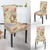 Floral Newspaper Pattern Print Chair Cover-grizzshop