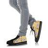 Floral Newspaper Pattern Print Men Women's High Top Shoes-grizzshop