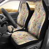 Floral Newspaper Pattern Print Universal Fit Car Seat Cover-grizzshop