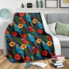 Floral Parrot Bird Pattern Print Blanket-grizzshop