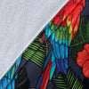 Floral Parrot Bird Pattern Print Blanket-grizzshop