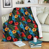 Floral Parrot Bird Pattern Print Blanket-grizzshop