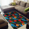 Floral Parrot Bird Pattern Print Floor Mat-grizzshop