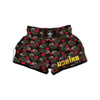 Floral Peacock Feather Print Pattern Muay Thai Boxing Shorts-grizzshop