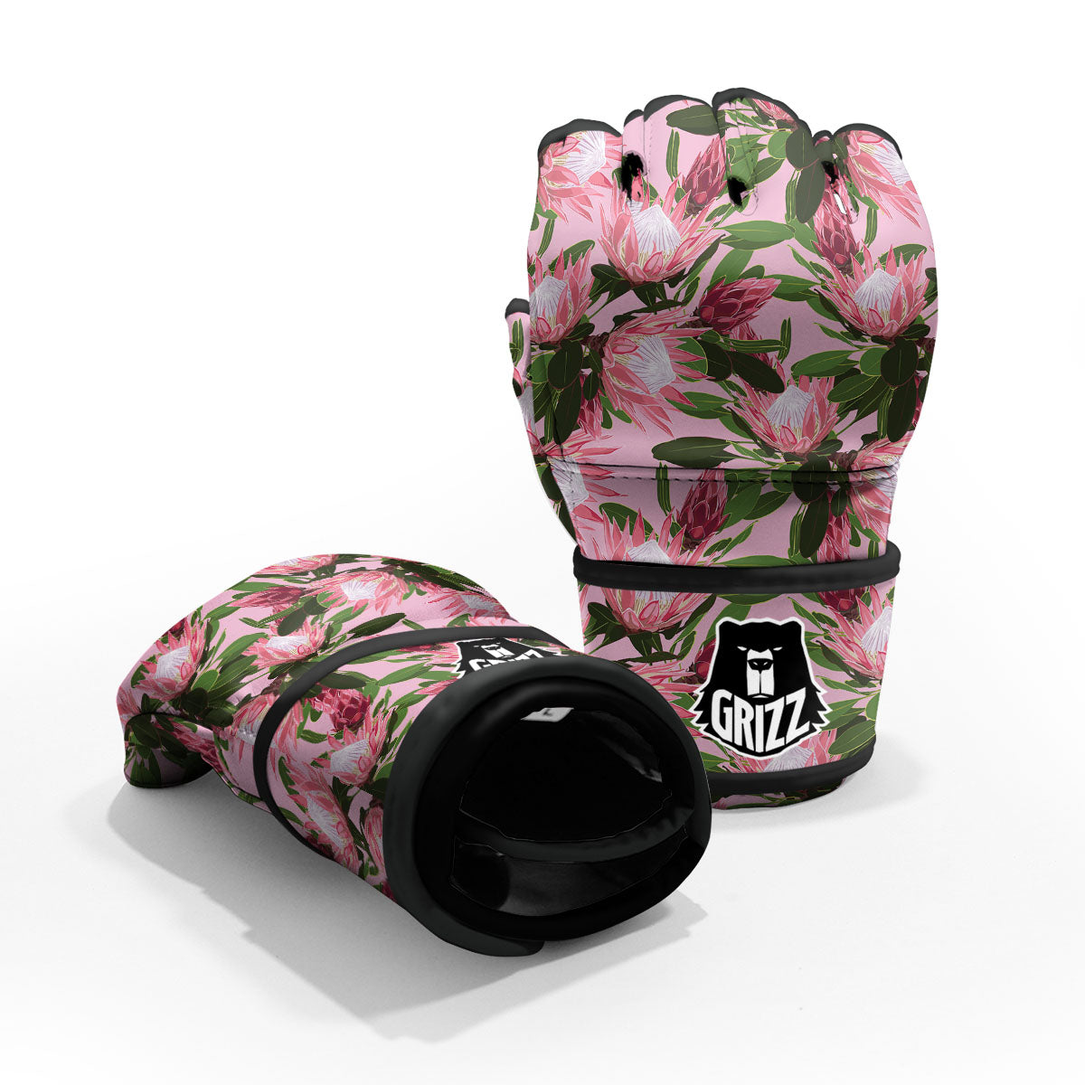 Floral Protea Print Pattern MMA Gloves-grizzshop