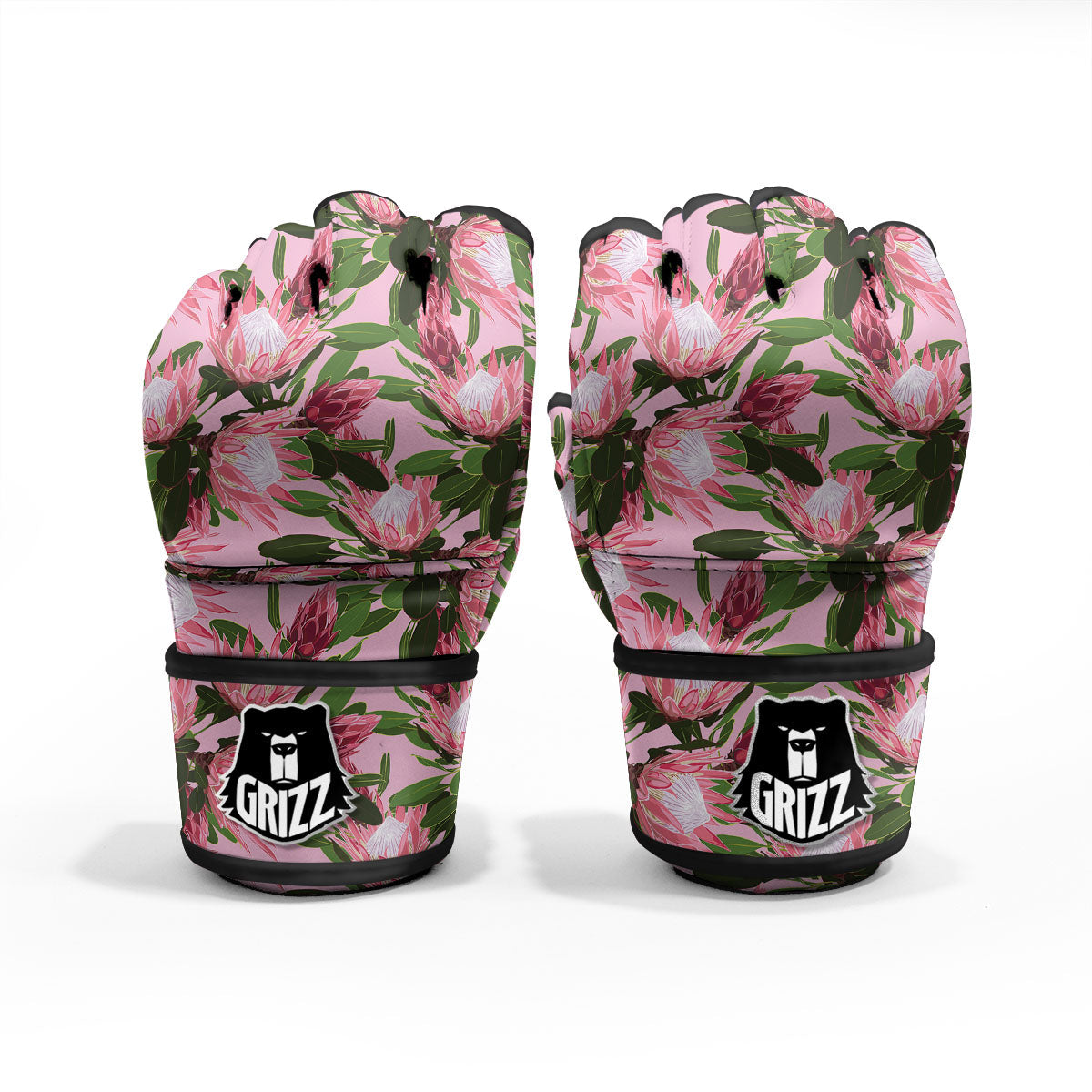 Floral Protea Print Pattern MMA Gloves-grizzshop