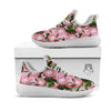 Floral Protea Print Pattern White Athletic Shoes-grizzshop