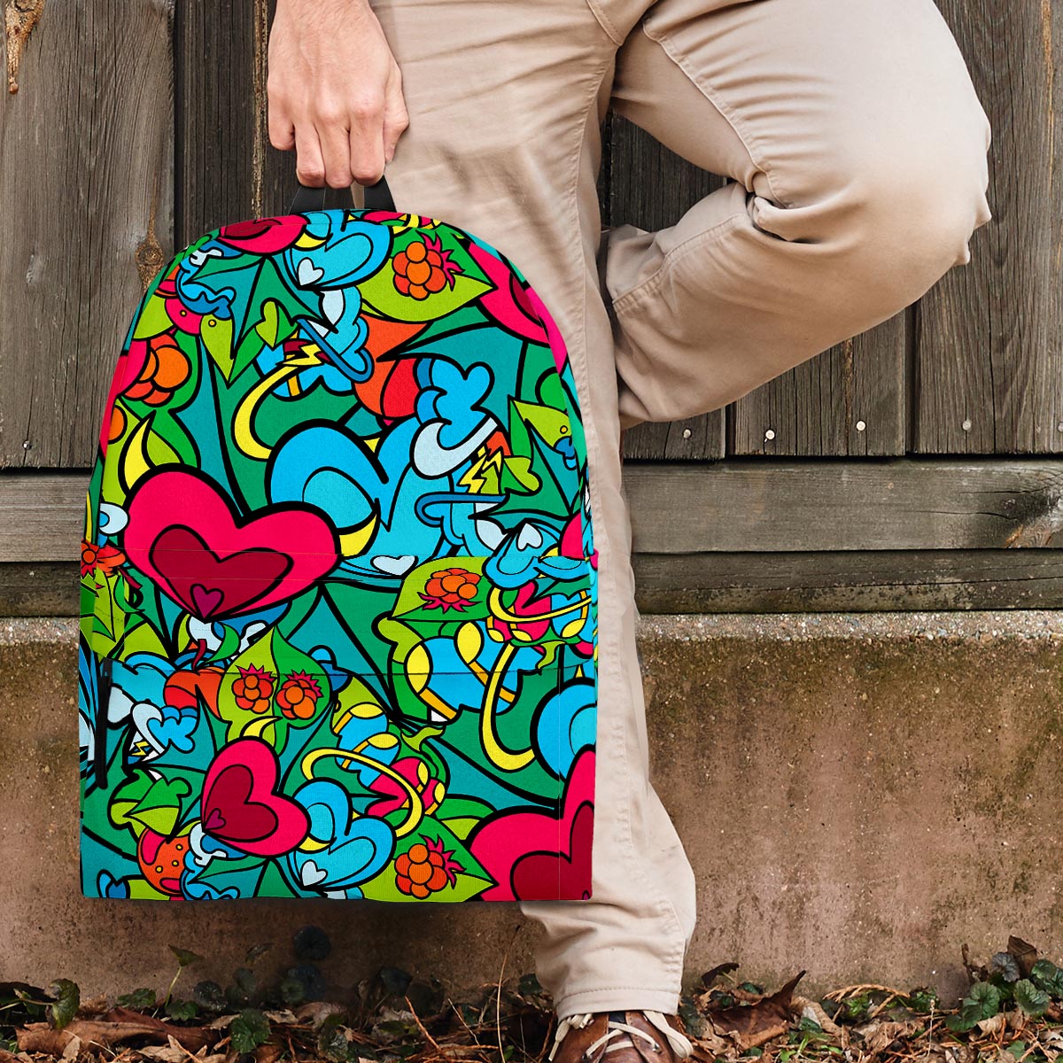 Floral Psychedelic Backpack-grizzshop