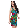 Floral Psychedelic Bodycon Dress-grizzshop