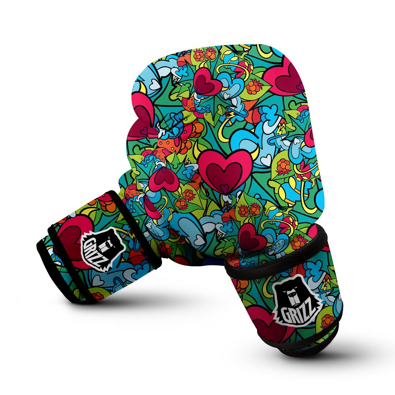 Floral Psychedelic Boxing Gloves-grizzshop