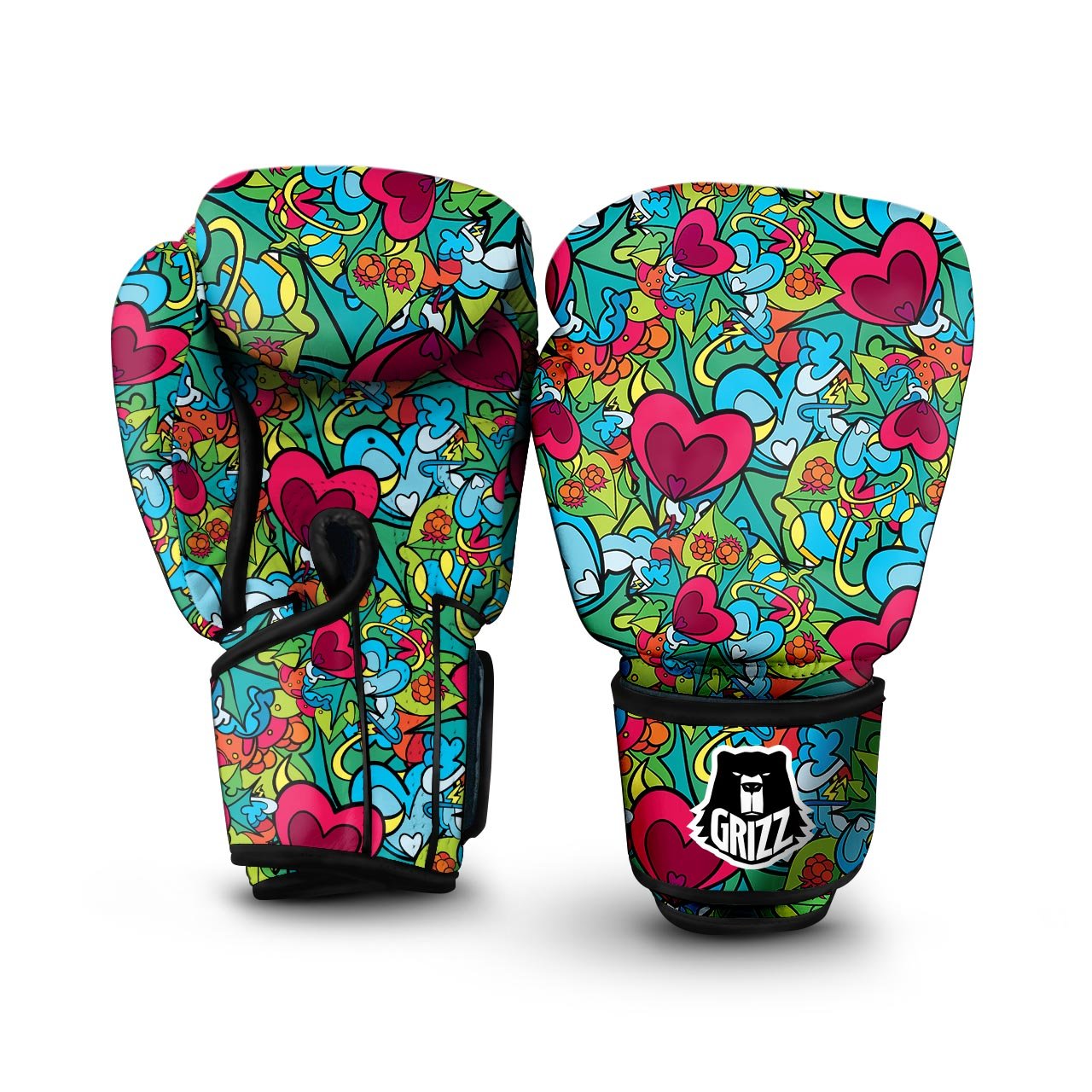 Floral Psychedelic Boxing Gloves-grizzshop