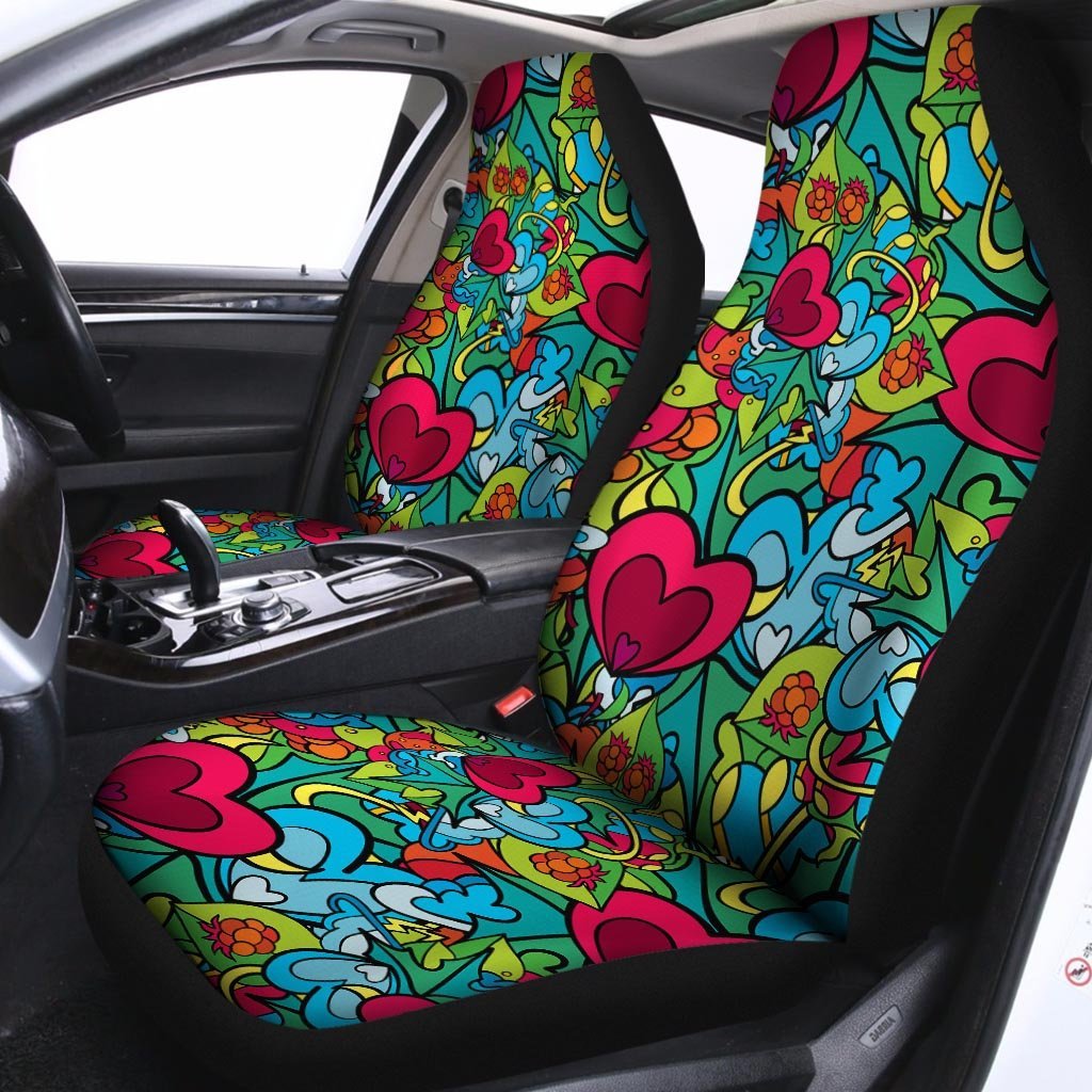 Floral Psychedelic Car Seat Covers-grizzshop