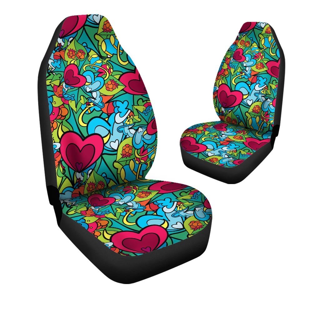 Floral Psychedelic Car Seat Covers-grizzshop