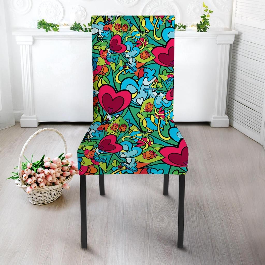 Floral Psychedelic Chair Cover-grizzshop