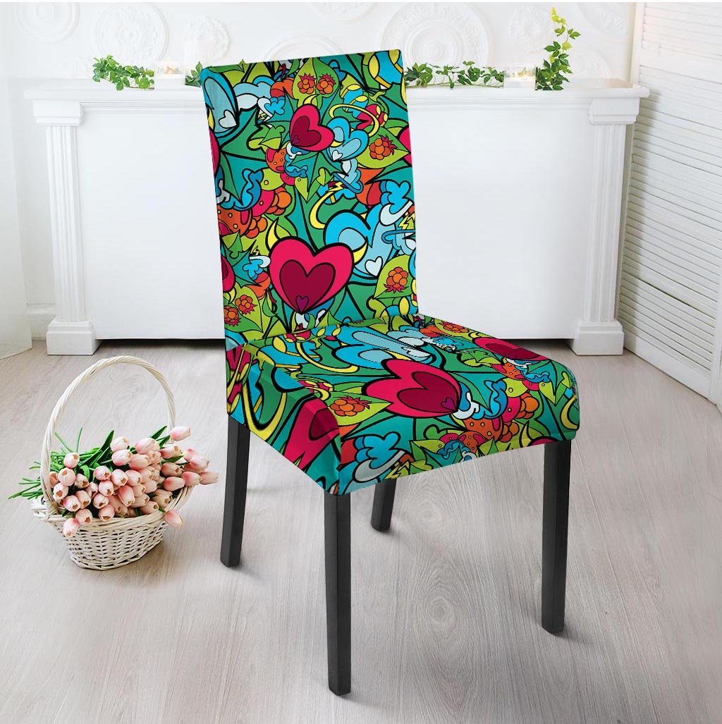 Floral Psychedelic Chair Cover-grizzshop