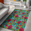 Floral Psychedelic Floor Mat-grizzshop