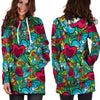 Floral Psychedelic Hoodie Dress-grizzshop