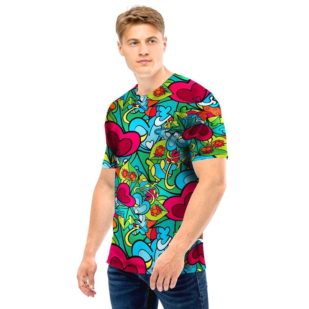 Floral Psychedelic Men T Shirt-grizzshop