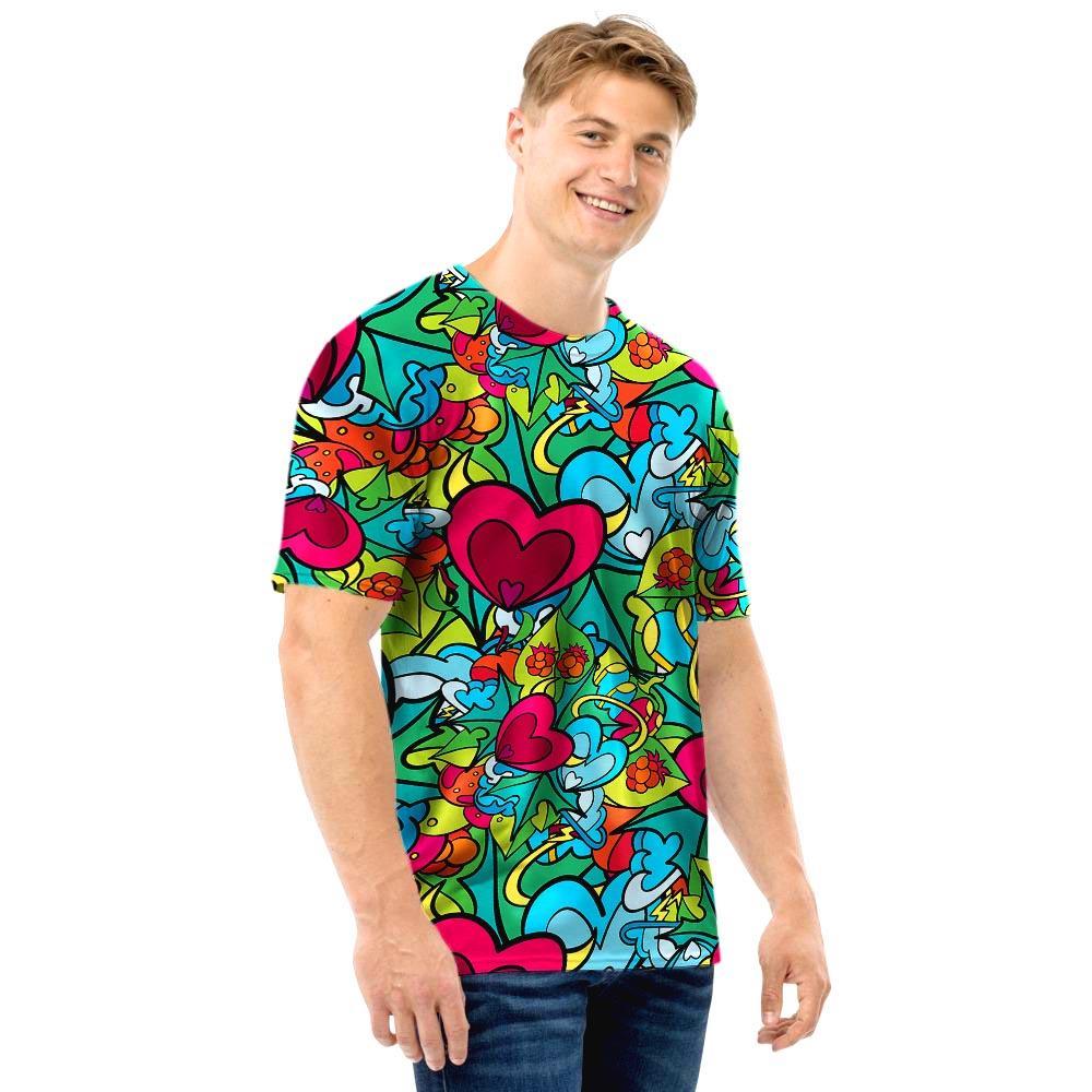 Floral Psychedelic Men T Shirt-grizzshop