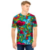 Floral Psychedelic Men T Shirt-grizzshop