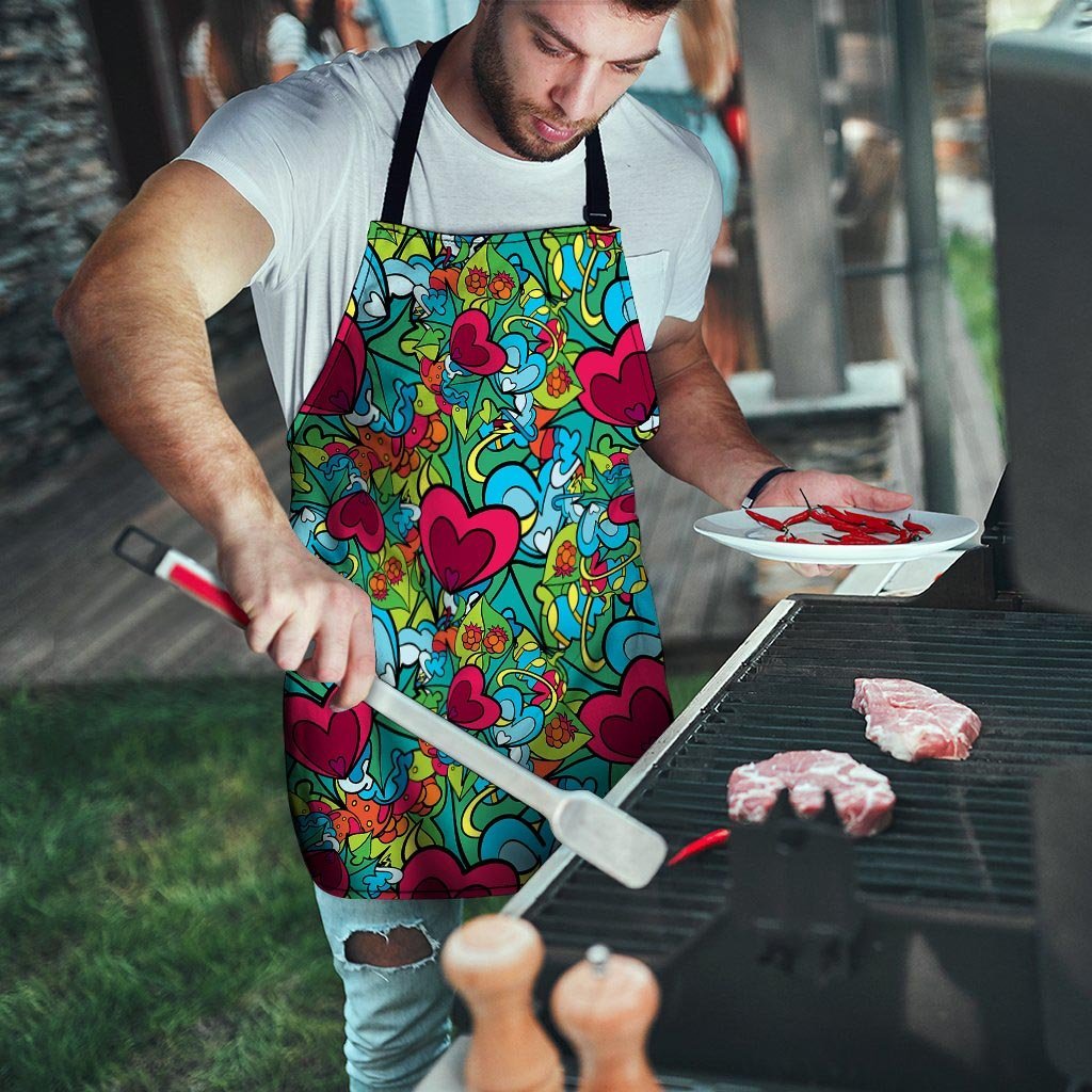 Floral Psychedelic Men's Apron-grizzshop