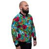 Floral Psychedelic Men's Bomber Jacket-grizzshop