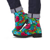 Floral Psychedelic Men's Boots-grizzshop