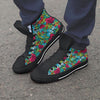 Floral Psychedelic Men's High Top Shoes-grizzshop