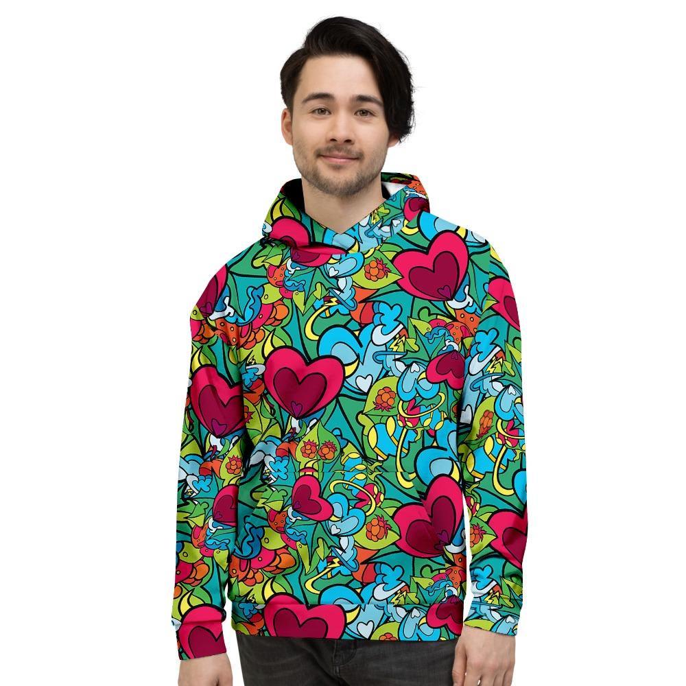 Floral Psychedelic Men's Hoodie-grizzshop